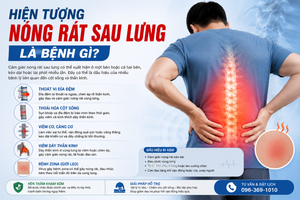 Hiện Tượng Nóng Rát Sau Lưng Là Bệnh Gì? Dấu Hiệu Không Nên Bỏ Qua