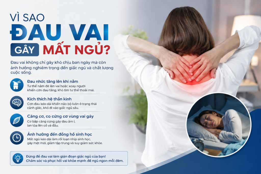 Vì sao đau vai gây mất ngủ?