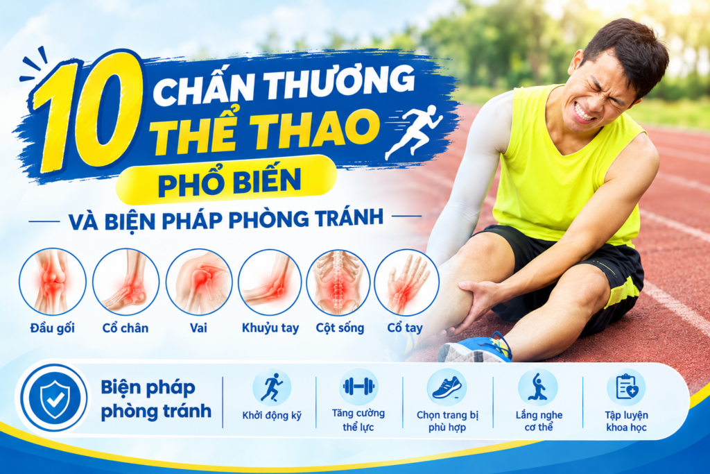 10 chấn thương thể thao phổ biến và biện pháp phòng tránh