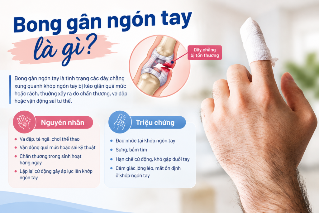 Bong gân ngón tay là gì? Dấu hiệu, nguyên nhân và cách xử lý