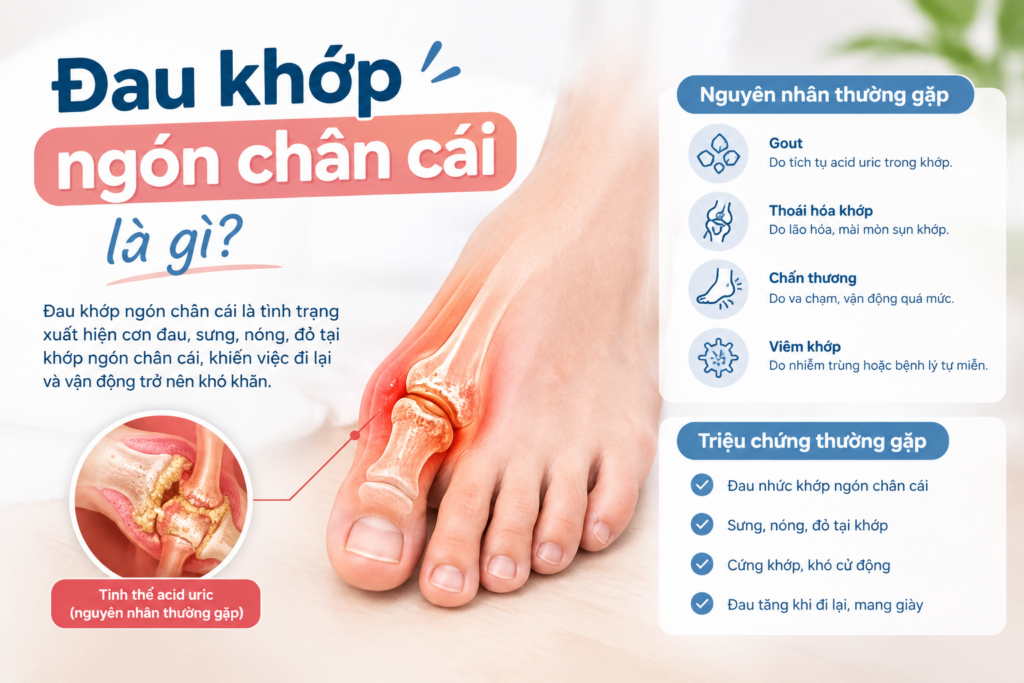 Đau khớp ngón chân cái là gì? Nguyên nhân và triệu chứng thường gặp