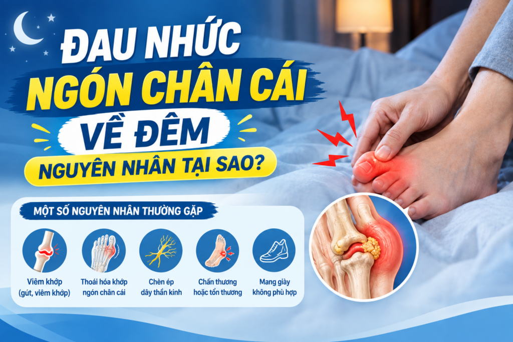 Đau nhức ngón chân cái về đêm – Nguyên nhân tại sao?