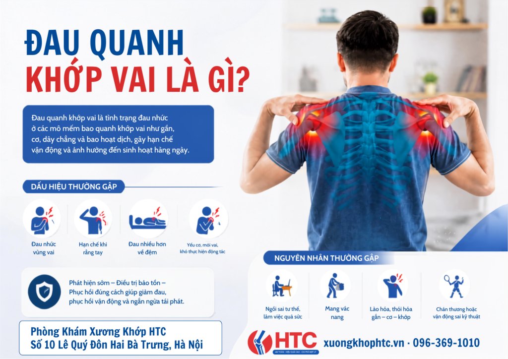 Đau quanh khớp vai là gì? Nguyên nhân và triệu chứng thường gặp