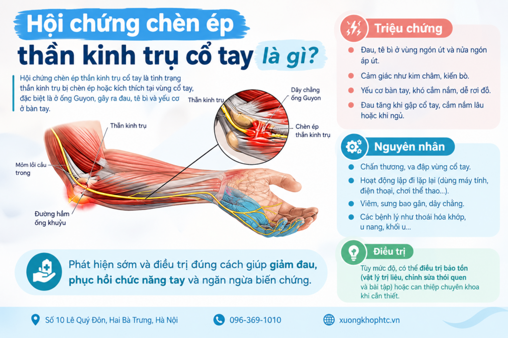 HỘI CHỨNG CHÈN ÉP THẦN KINH TRỤ CỔ TAY LÀ GÌ?
