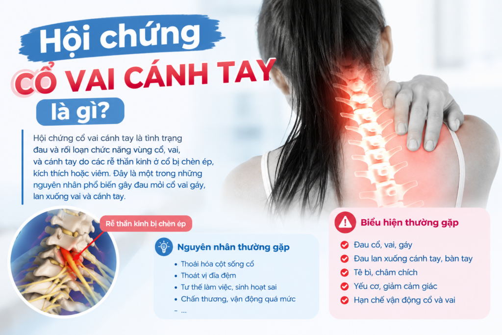 Hội chứng cổ vai cánh tay là gì? Nguyên nhân và dấu hiệu nhận biết