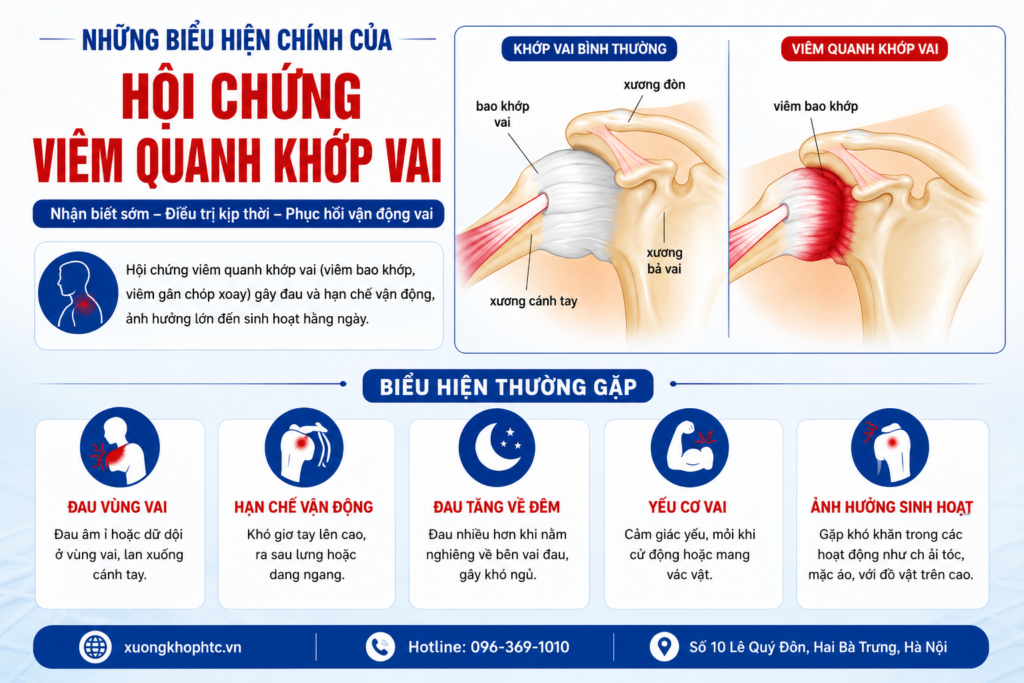 Những Biểu Hiện Chính Của Hội Chứng Viêm Quanh Khớp Vai