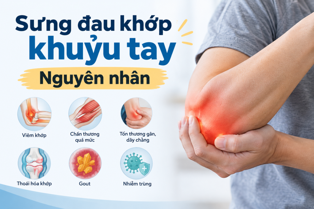 Sưng đau khớp khuỷu tay – Nguyên nhân, triệu chứng và cách xử lý