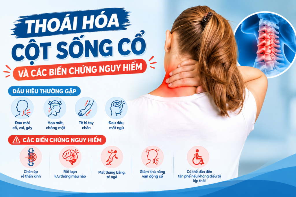 Thoái hóa cột sống cổ và các biến chứng nguy hiểm
