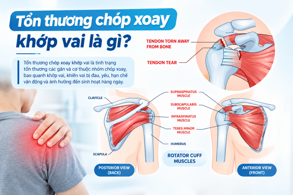 Tổn thương chóp xoay khớp vai là gì? Những dấu hiệu không nên bỏ qua