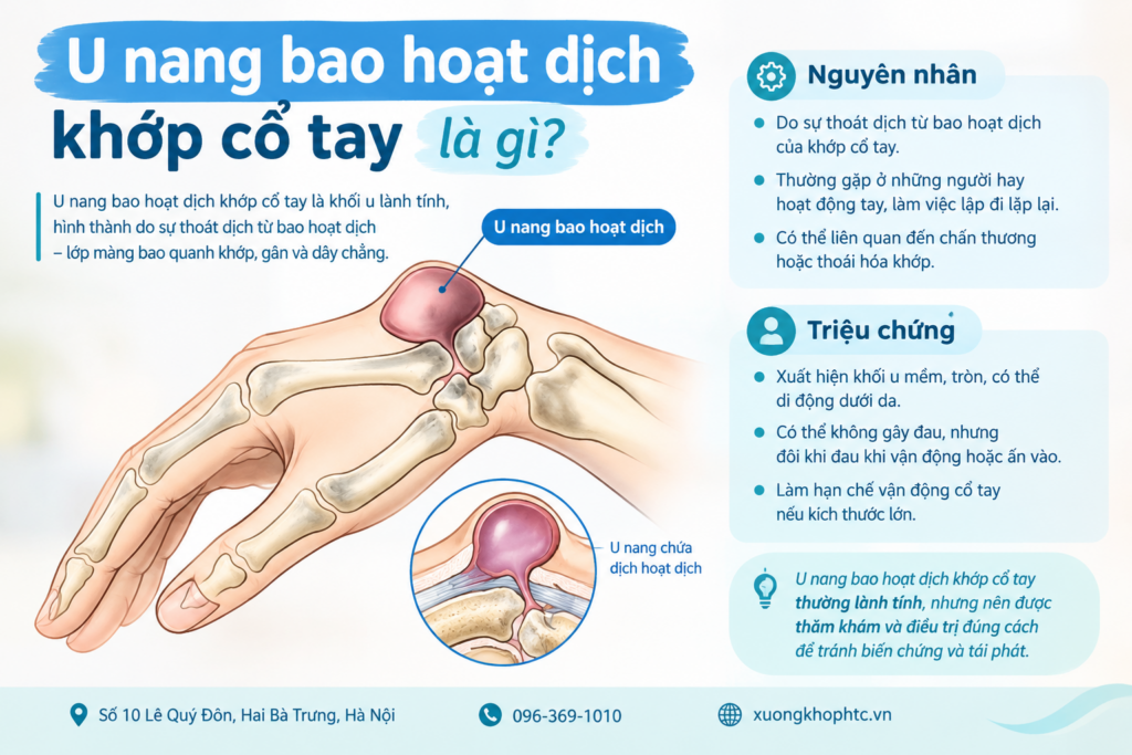 U NANG BAO HOẠT DỊCH KHỚP CỔ TAY LÀ GÌ?