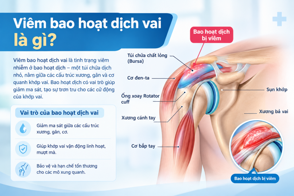 VIÊM BAO HOẠT DỊCH VAI LÀ GÌ?