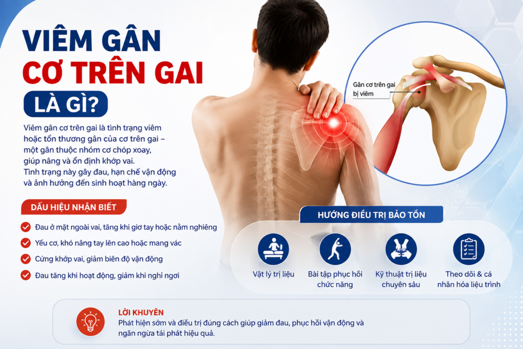 Viêm Gân Cơ Trên Gai Là Gì? Dấu Hiệu Và Nguyên Nhân Thường Gặp