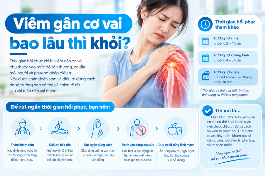 Viêm gân cơ vai bao lâu thì khỏi?