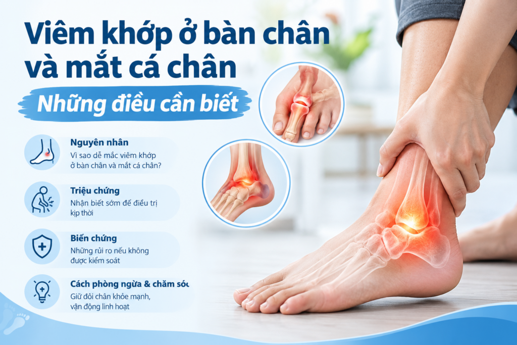 Viêm khớp ở bàn chân và mắt cá chân – Những điều cần biết