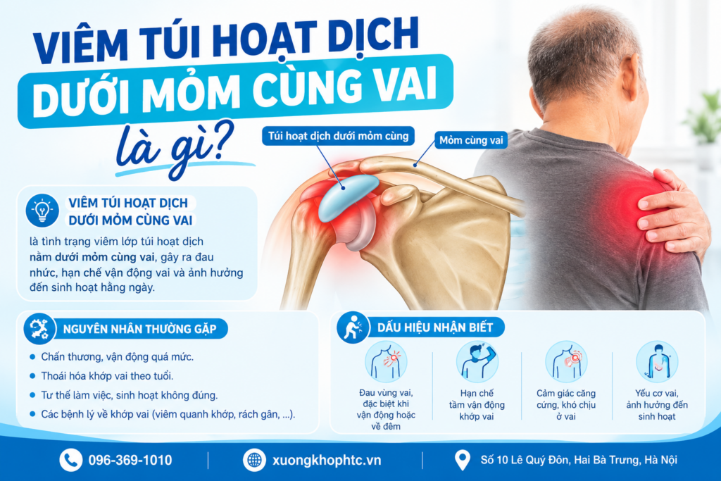 Viêm túi hoạt dịch dưới mỏm cùng vai là gì?