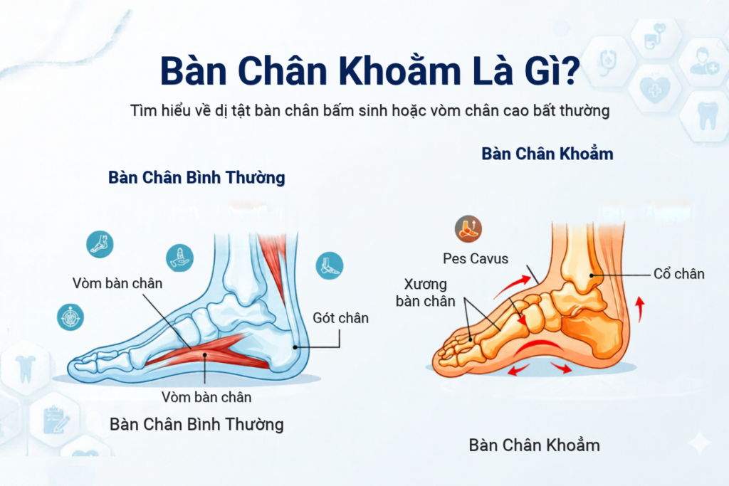 BÀN CHÂN KHOẰM LÀ GÌ? DẤU HIỆU NHẬN BIẾT VÀ NHỮNG ĐIỀU CẦN LƯU Ý