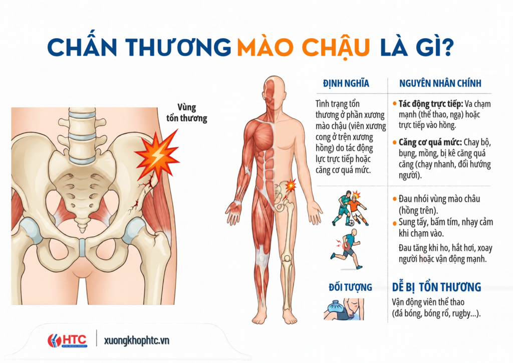 Chấn thương mào chậu là gì? Nguyên nhân, triệu chứng và cách nhận biết