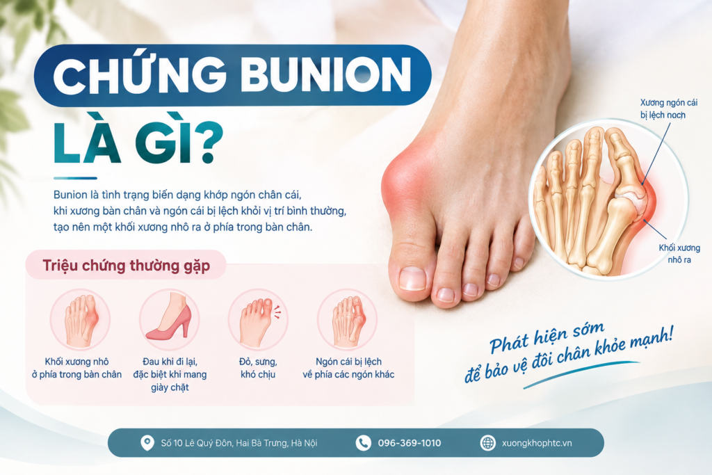 CHỨNG BUNION LÀ GÌ? NGUYÊN NHÂN, TRIỆU CHỨNG VÀ CÁCH PHỤC HỒI