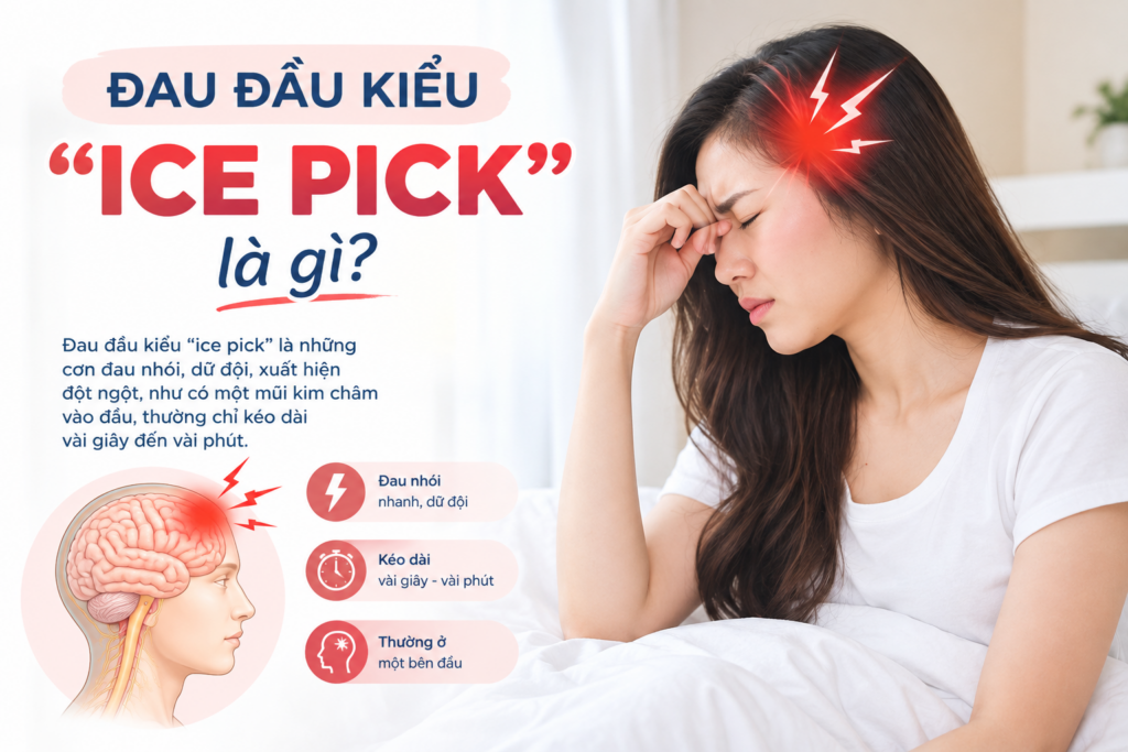 Đau đầu kiểu “Ice Pick” là gì? Nguyên nhân và dấu hiệu nhận biết