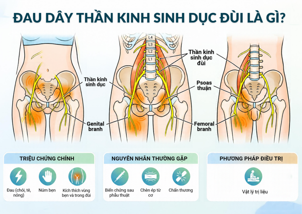 Đau dây thần kinh sinh dục đùi là gì? Nguyên nhân và cách điều trị