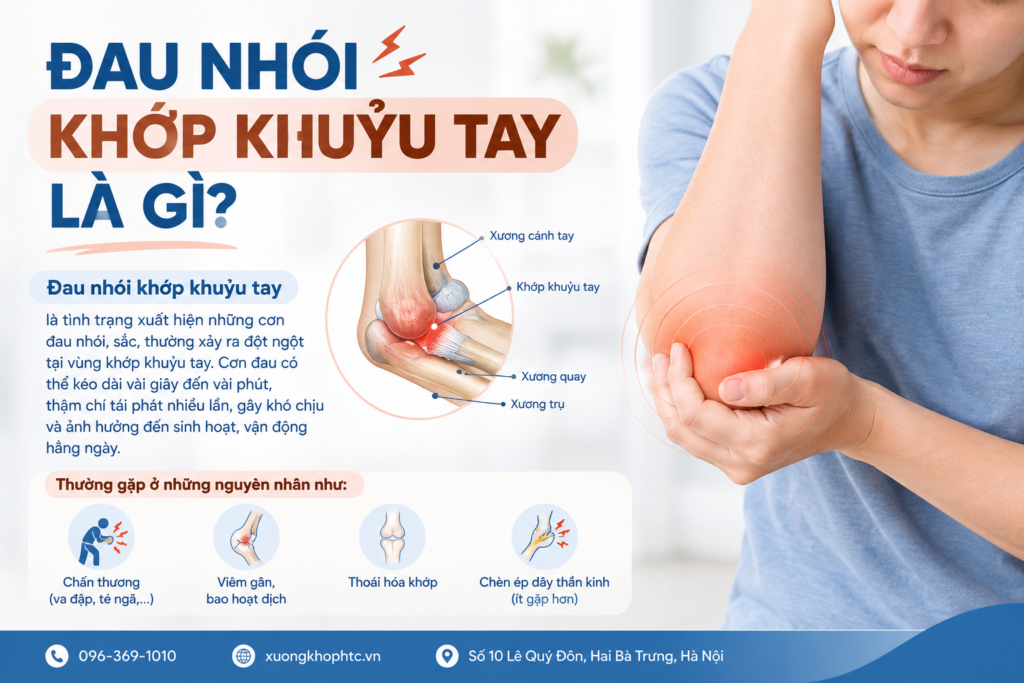 TÊ BÌ NGÓN TAY DO ĐAU KHUỶU TAY LÀ GÌ?
