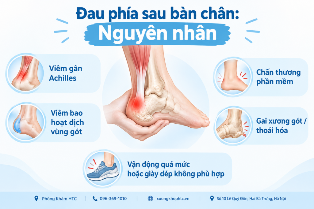Đau phía sau bàn chân: Nguyên nhân và cách xử lý