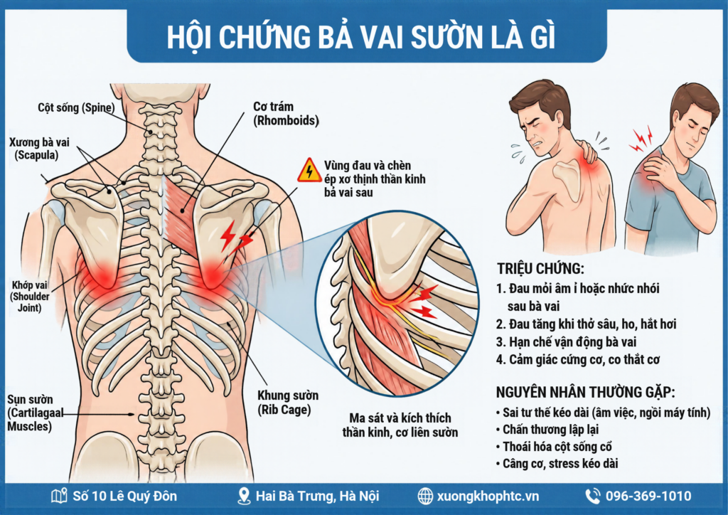 Hội chứng bả vai sườn là gì? Triệu chứng, nguyên nhân và cách nhận biết