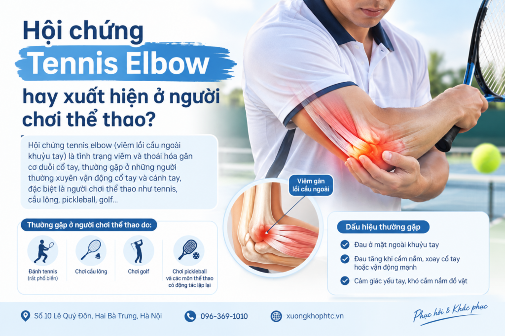 Hội chứng Tennis Elbow hay xuất hiện ở người chơi thể thao?