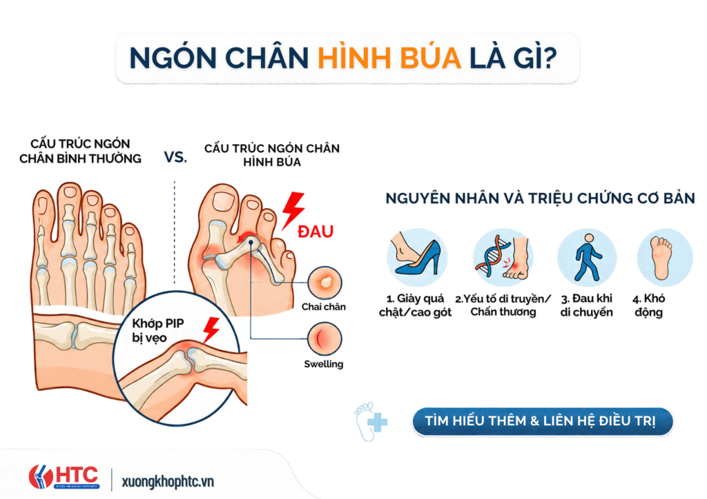 Ngón Chân Hình Búa Là Gì? Nguyên Nhân, Dấu Hiệu Và Cách Khắc Phục