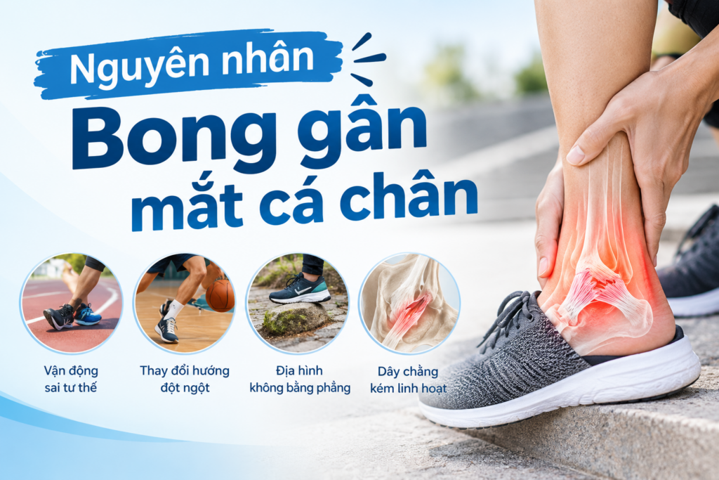 Nguyên nhân bong gân mắt cá chân và cách nhận biết