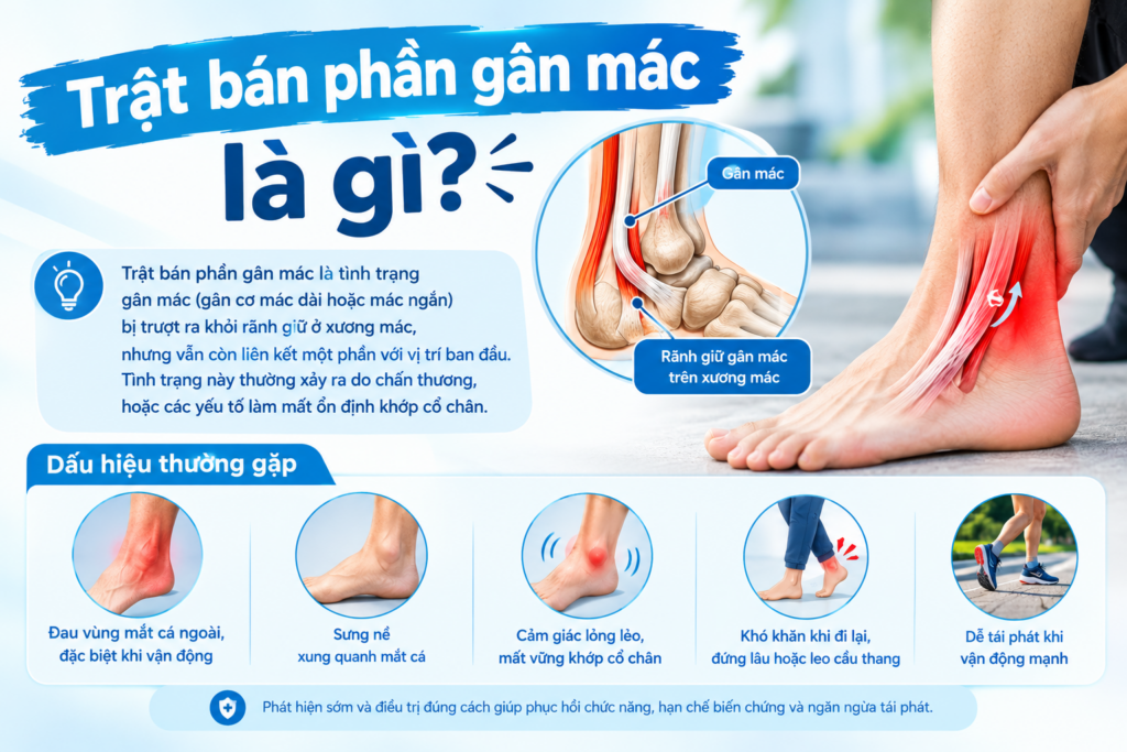 Trật bán phần gân mác là gì? Nguyên nhân, dấu hiệu và mức độ nguy hiểm