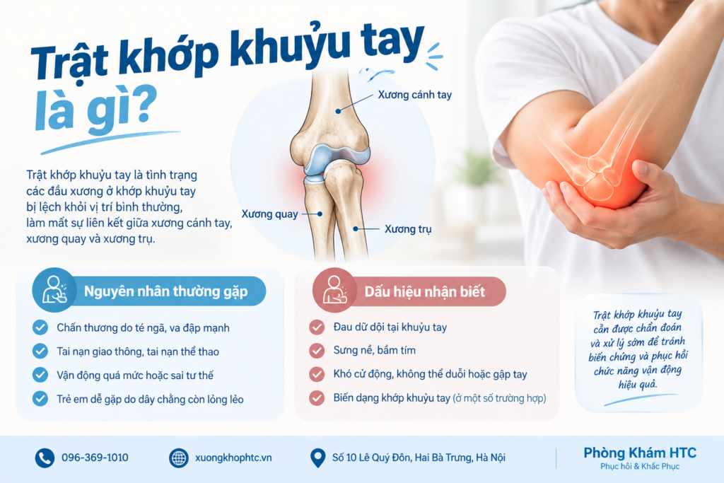 Trật khớp khuỷu tay là gì? Nguyên nhân, dấu hiệu và hướng xử lý