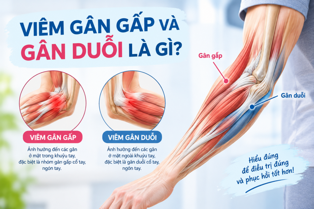 Viêm gân gấp và gân duỗi là gì? Nguyên nhân, triệu chứng và cách khắc phục