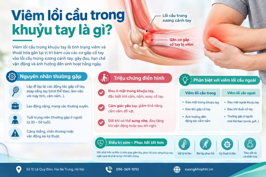 Viêm lồi cầu trong khuỷu tay là gì? Nguyên nhân và triệu chứng