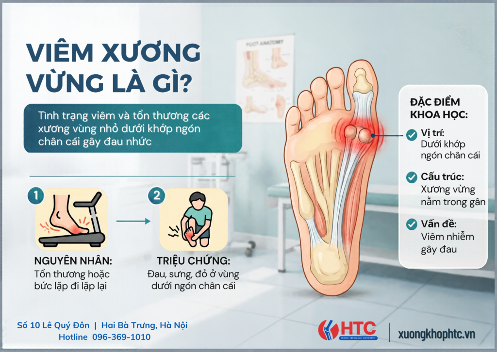 Viêm xương vừng là gì? Nguyên nhân gây đau dưới ngón chân cái
